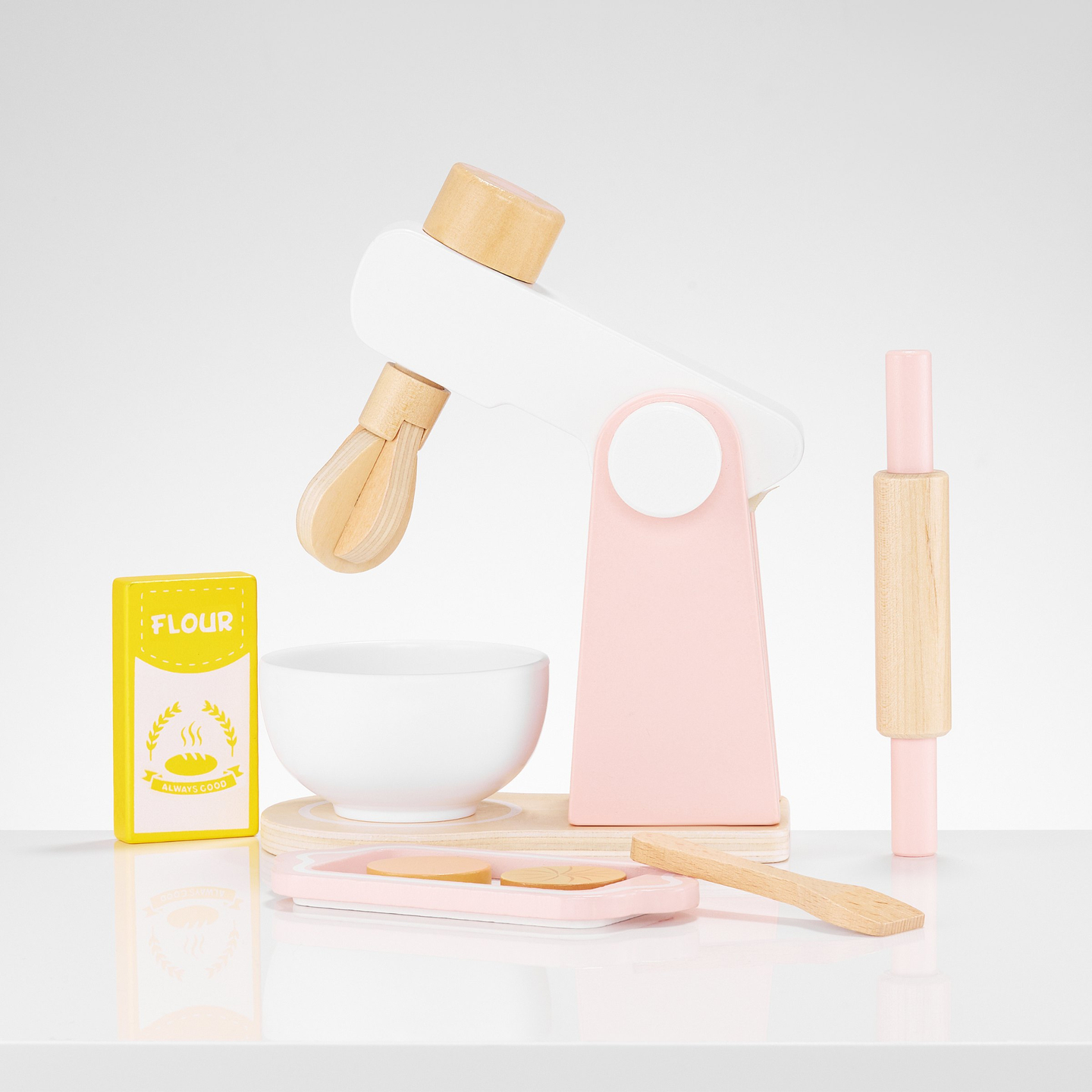 Dejmaskine i træ med tilbehør, til børn