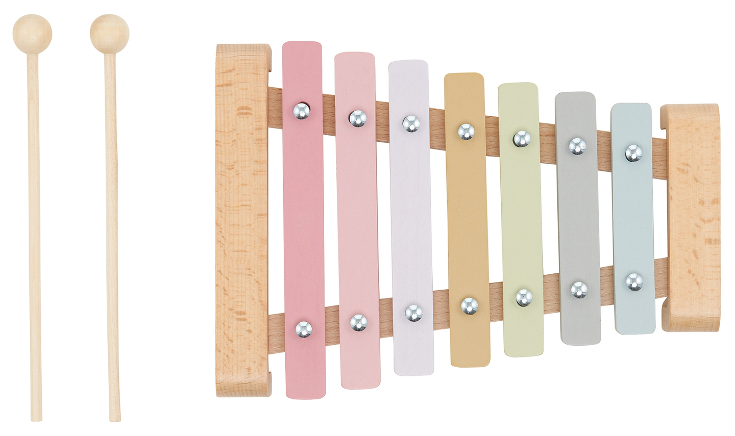 Træbækkener - xylofon til børn, regnbuens farver
