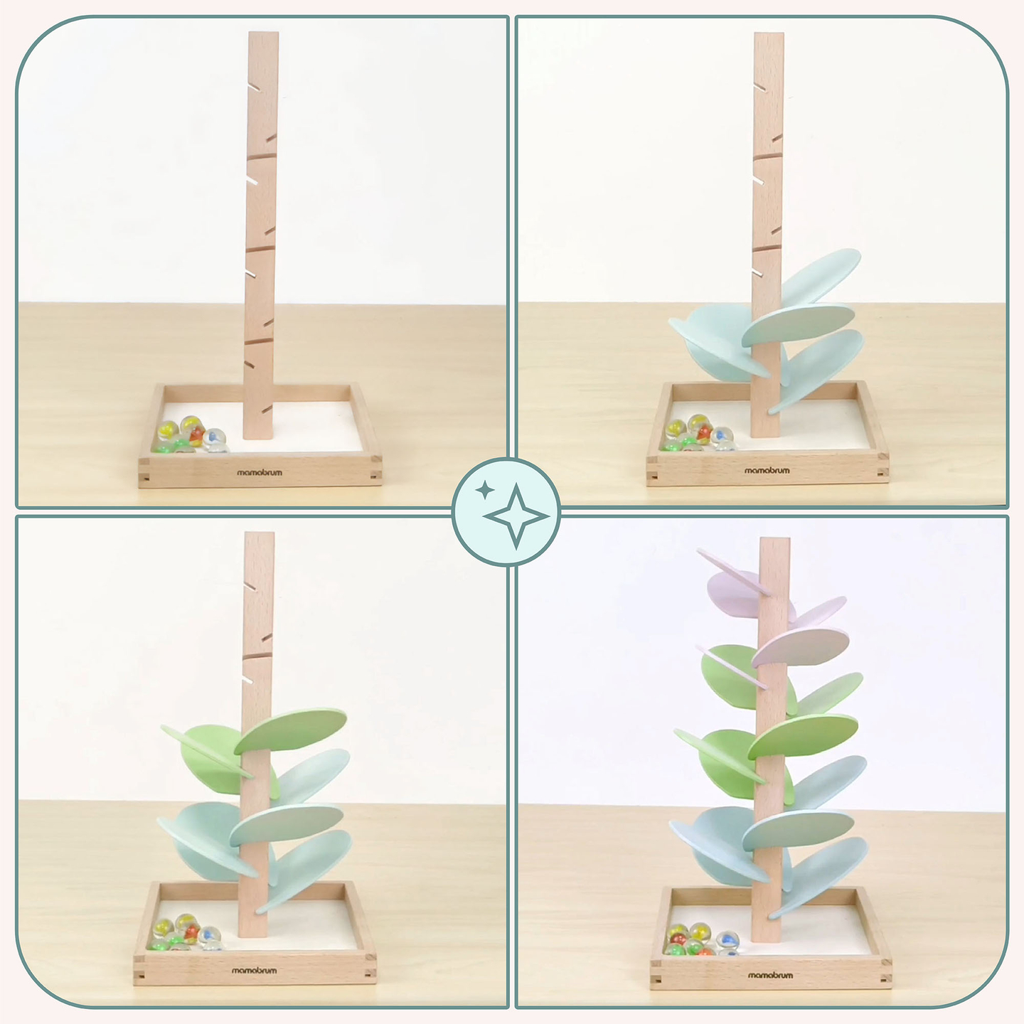 Kulodrome i træ - lydtræ med bolde