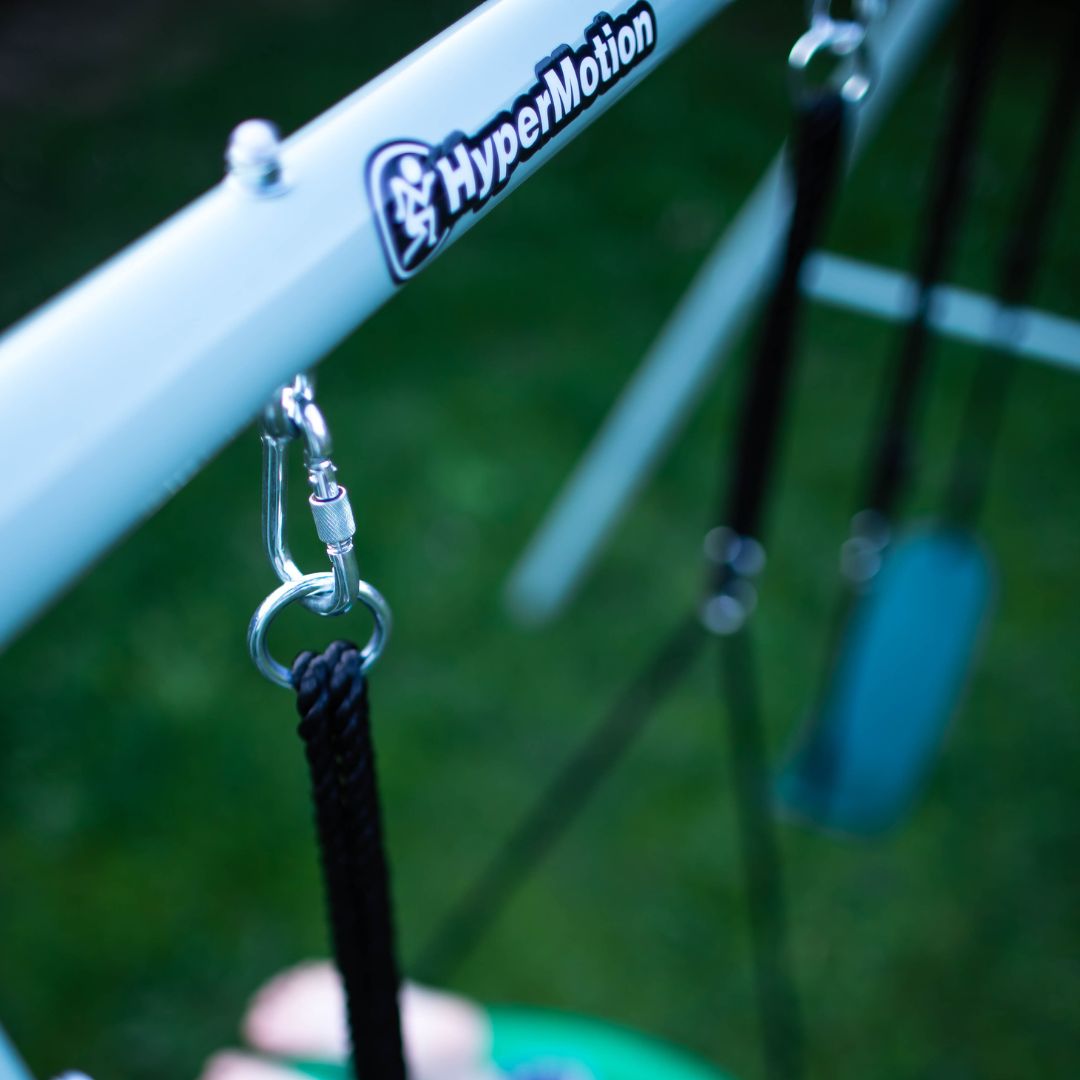 Dobbelt havegynge med stel og reb - sæde og storkerede