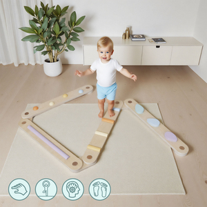 Stor sansesti i træ - balancebane - 9 elementer