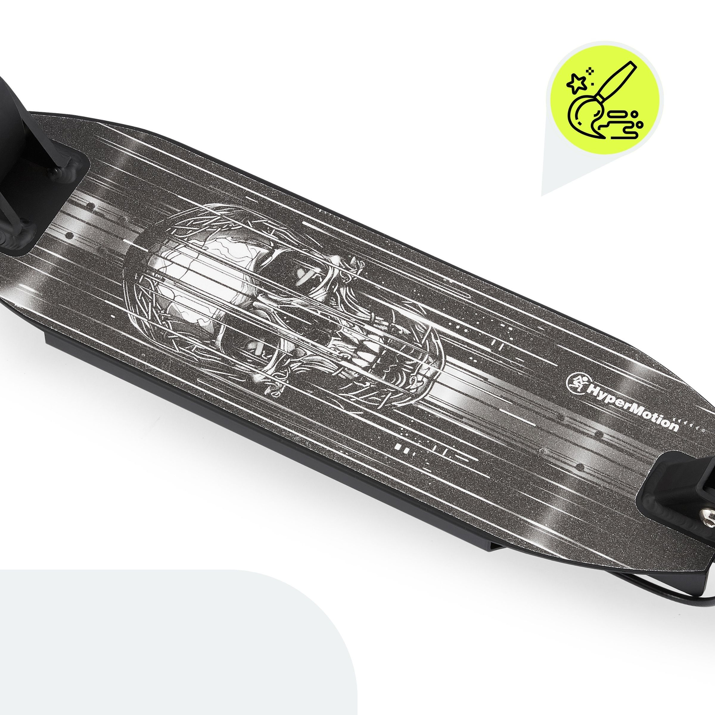 Tohjulet løbehjul til unge voksne - med støddæmper - HyperMotion Skyline - sort, aluminium - 100 kg