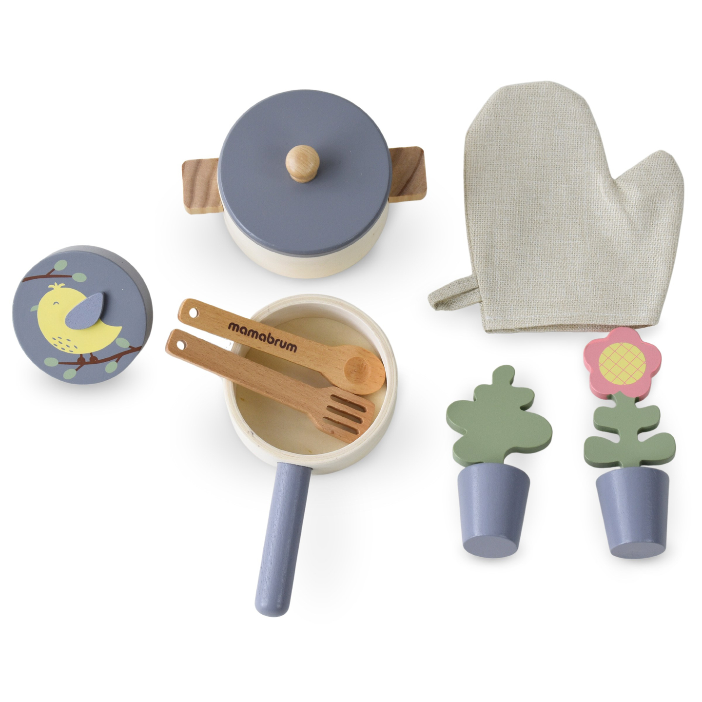 Havekøkken i træ med tilbehør - naturlig boho