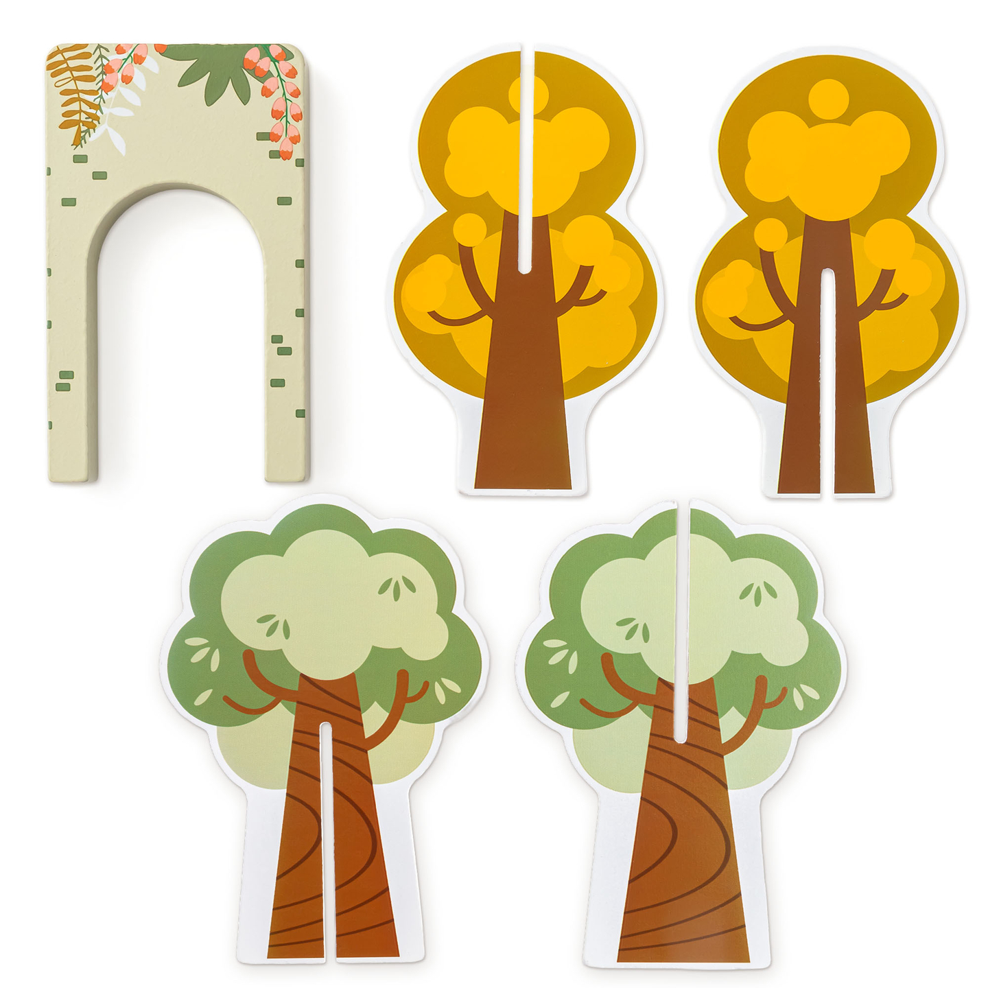 Trætog i ZOO – puslespil, tog, skinner, dyr, bro, barriere