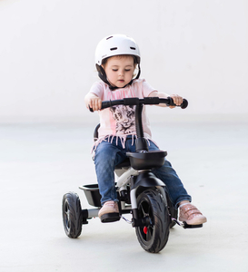 HyperMotion TOBI VECTOR trehjulet cykel - evigt oppustelige hjul + skubbebøjle. Farve: lysegrå.