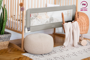 Sikkerhedsbarriere til sengen - sengegavl - grå