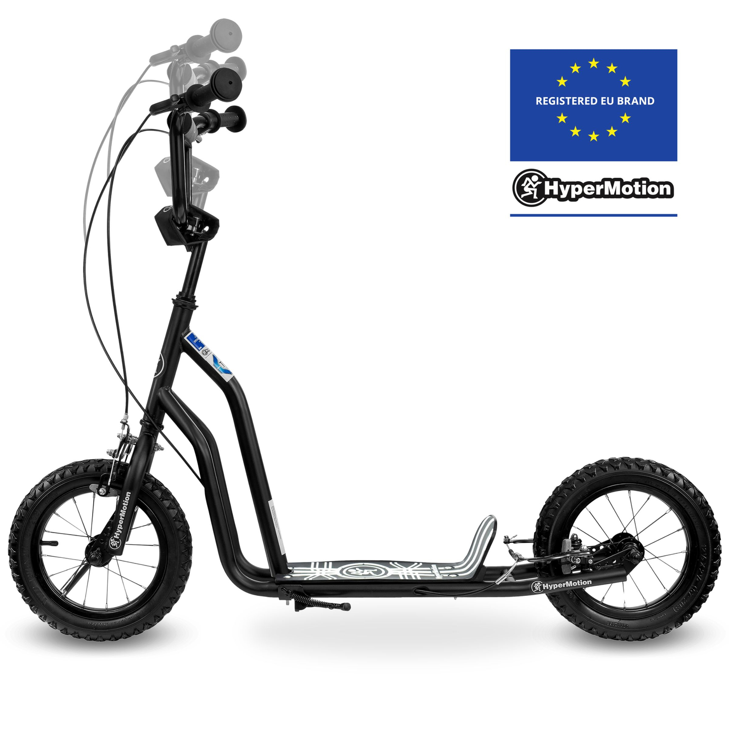 HyperMotion VIVA 12 scooter (30 cm pumpede hjul) - Sort