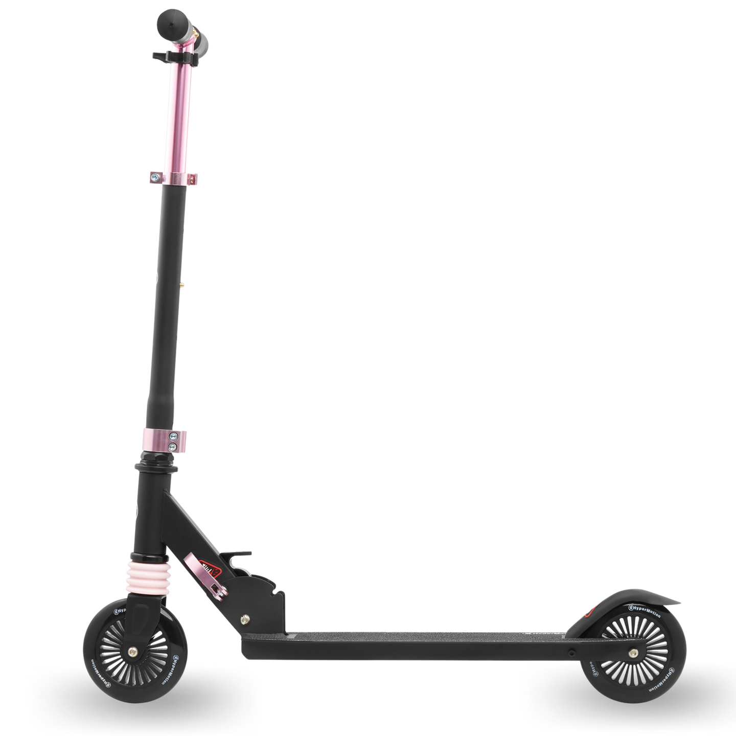 Tohjulet scooter med støddæmper WALLY 4-9 år fra HyperMotion sort-rosa