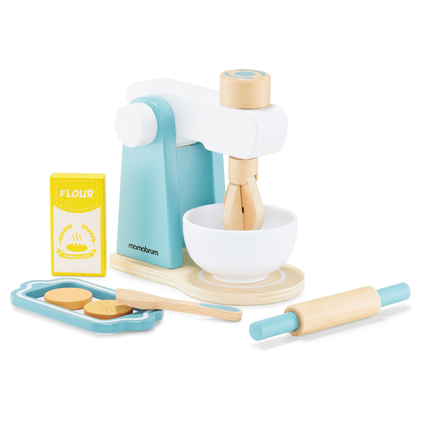 Træblander med tilbehør