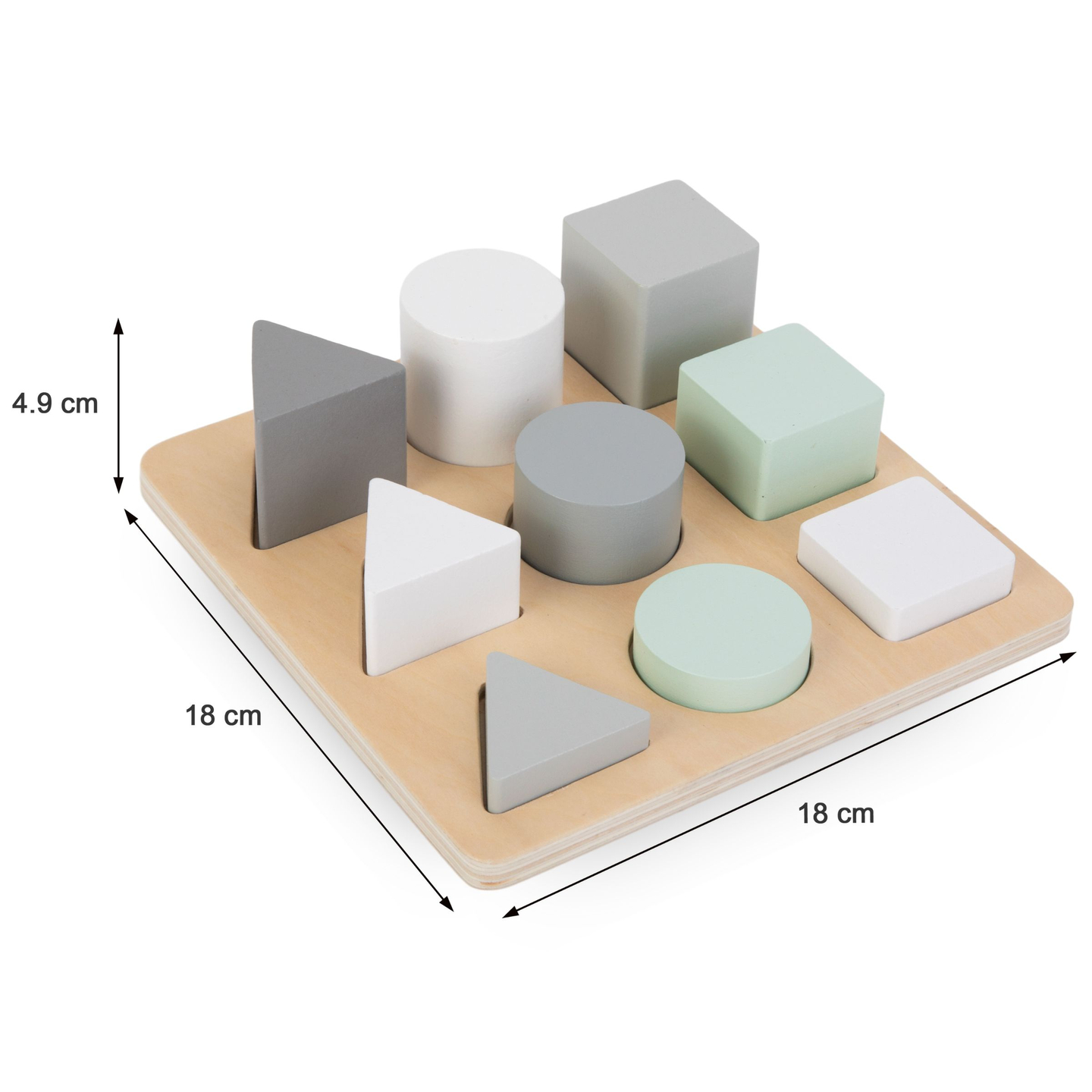 Puslespil i træ - Sortering - Tre figurer