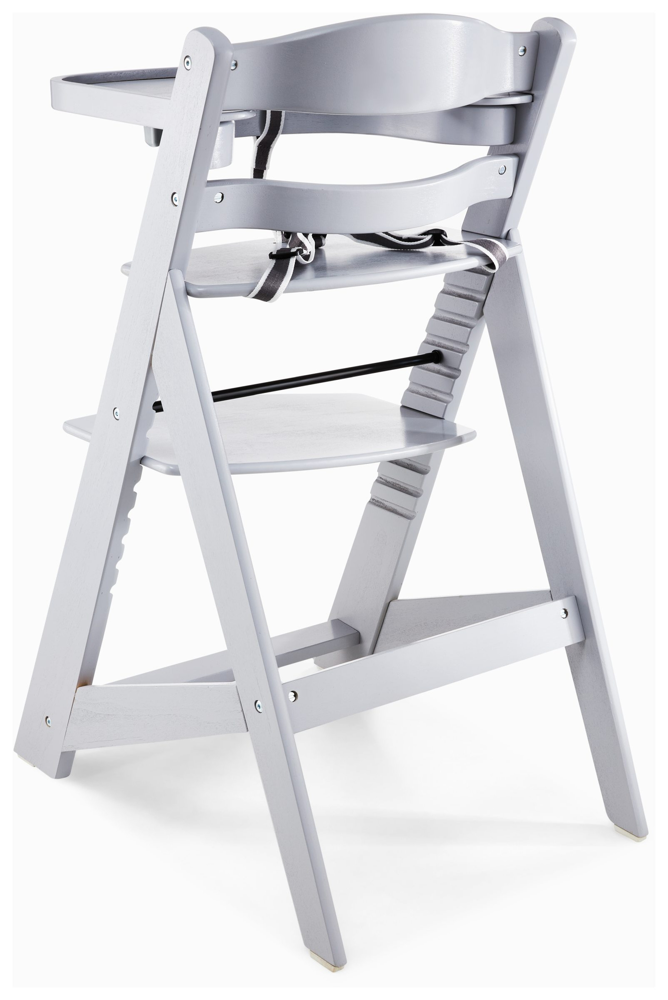 Træfodringsstol Moby-System WOODY - grå farve