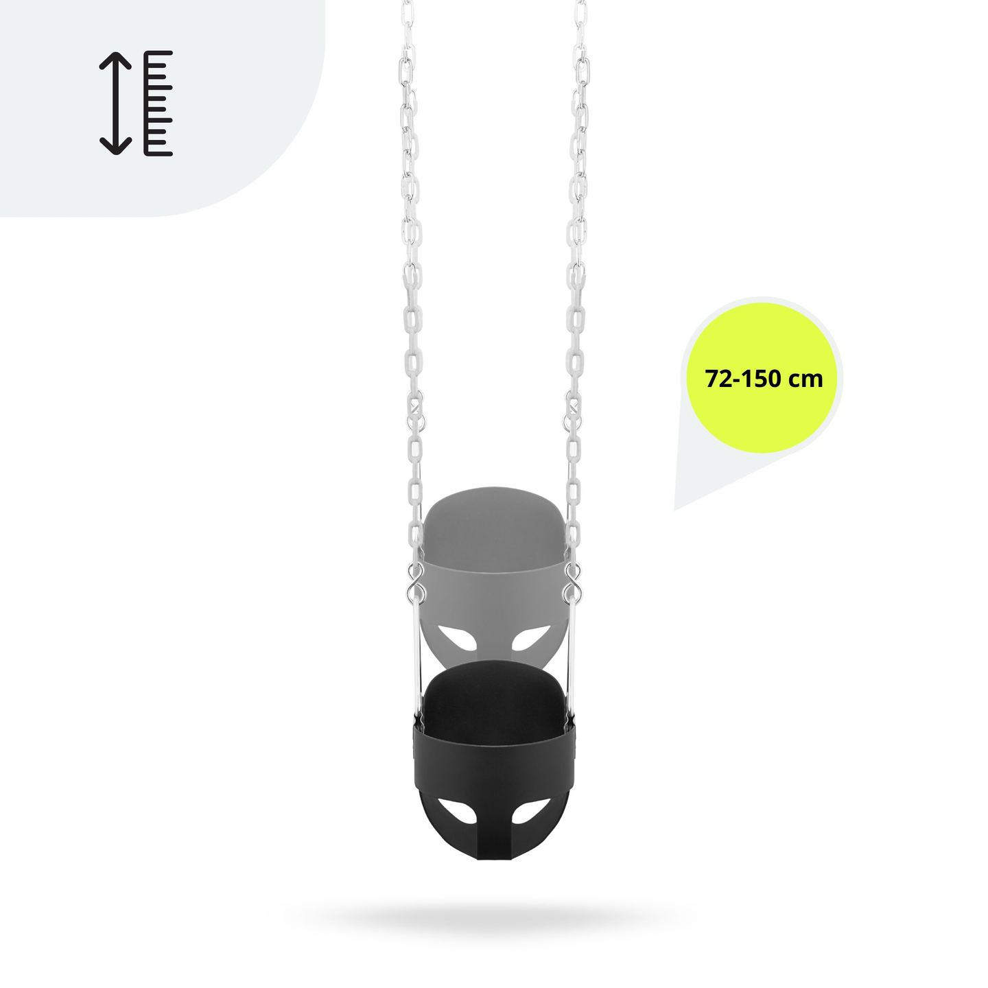 HyperMotion kædegynge til småbørn med højt ryglæn