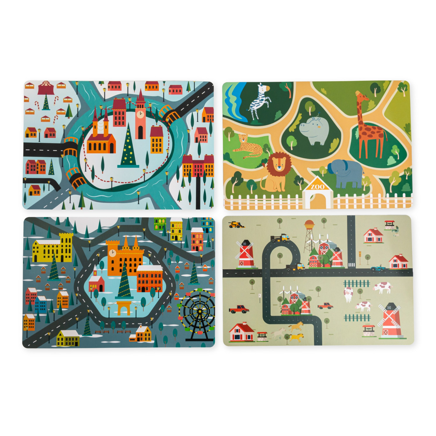 Træ Montessori-bræt 2 i 1 cockpit til den lille chauffør og pilot – rat, gearstang, rejsekort, radar