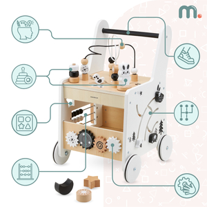 6i1 træklapvogn, gåvogn med læringsbordfunktion