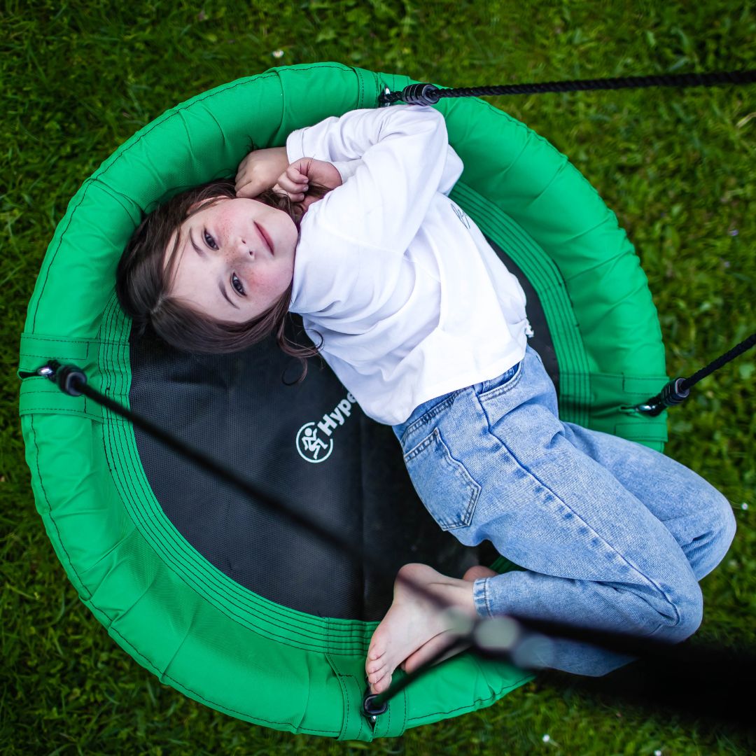 Dobbelt havegynge med stel og reb - sæde og storkerede