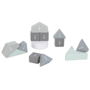 Puslespil i træ - Montessori-puslespil - Brøker og geometriske figurer