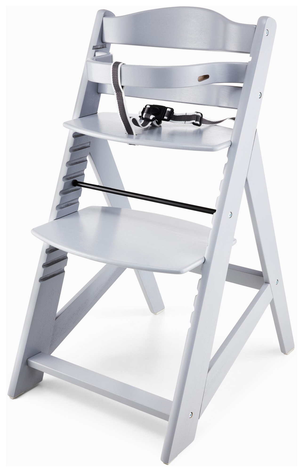 Træfodringsstol Moby-System WOODY - grå farve