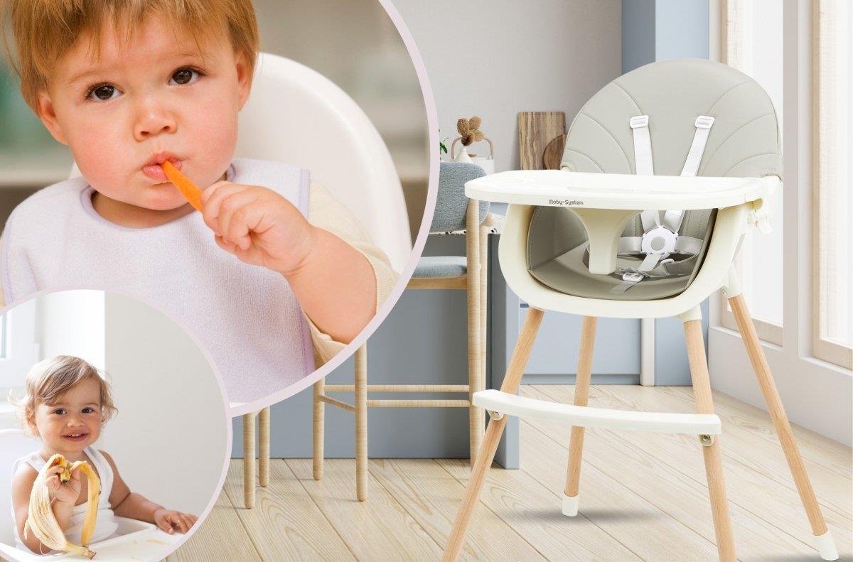 AMELIA ammestol 3i1 Moby-System, grå