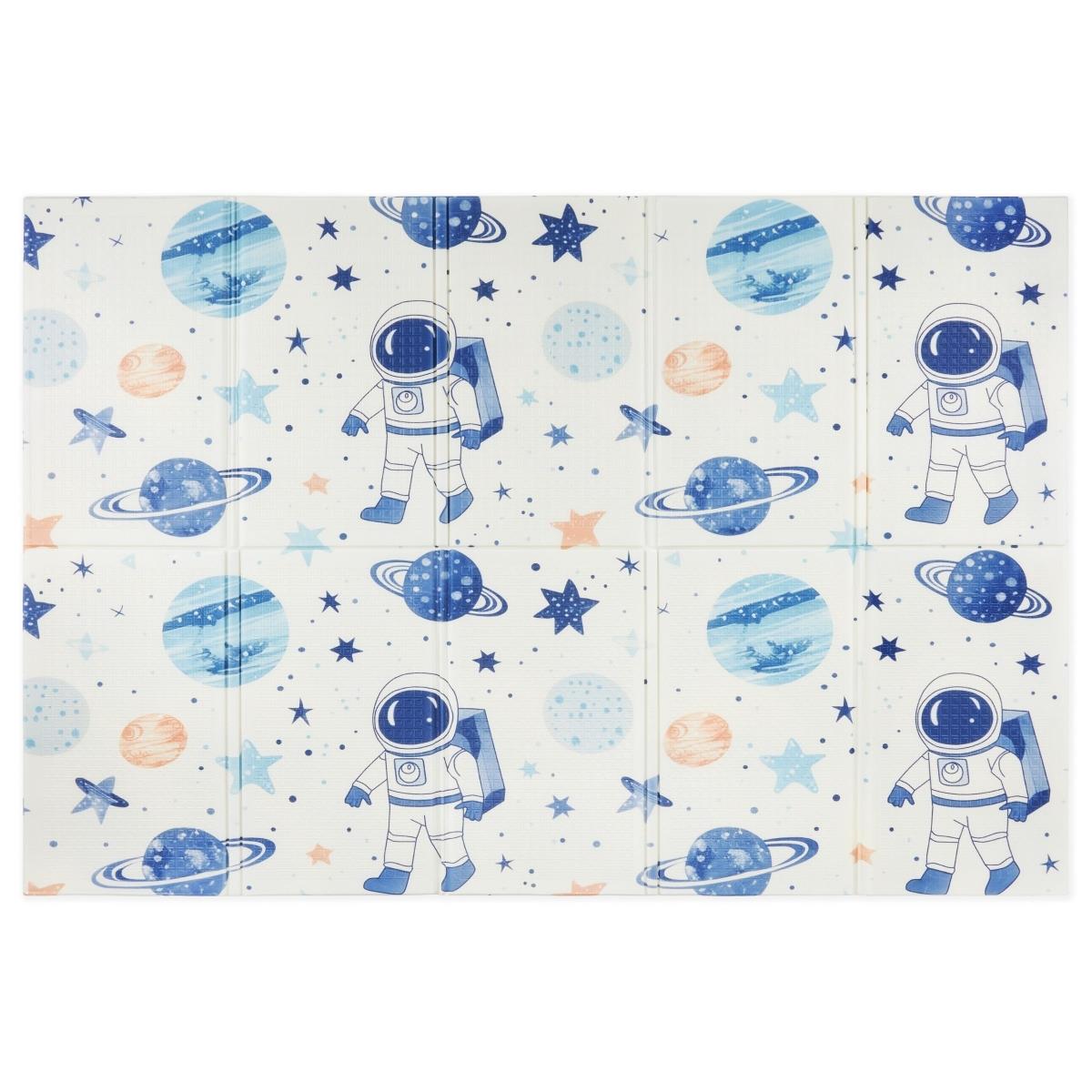 Dobbeltsidet foldbar skummåtte 180 x 120 x 1 cm - Cosmos/Geometriske trekanter