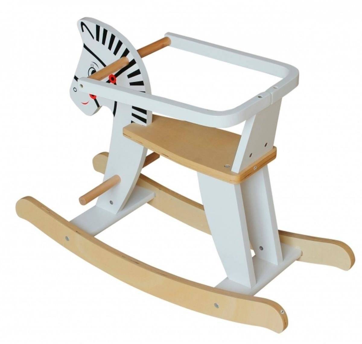 Gyngehest af træ med rækværk K11