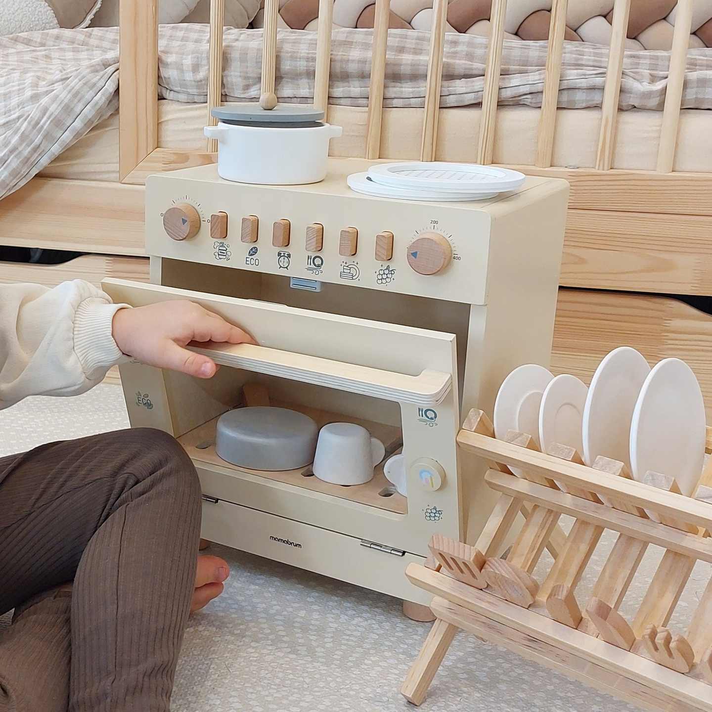 Træopvaskemaskine med tilbehør