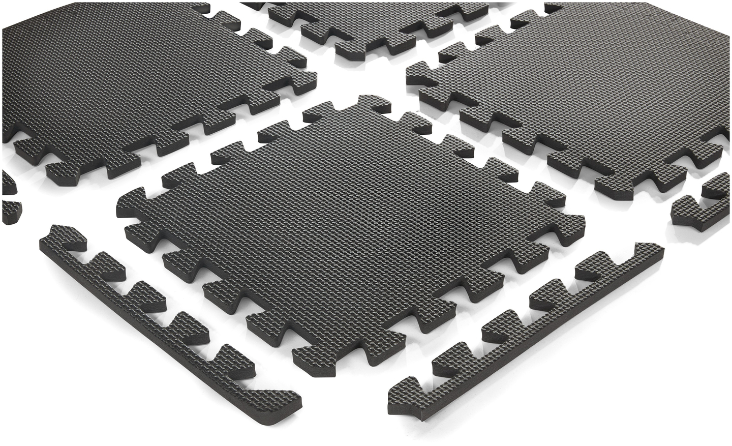 Skumpuslespil 12 stk. - pædagogisk skummåtte 120 x 90 x 1.2cm med kant - grå