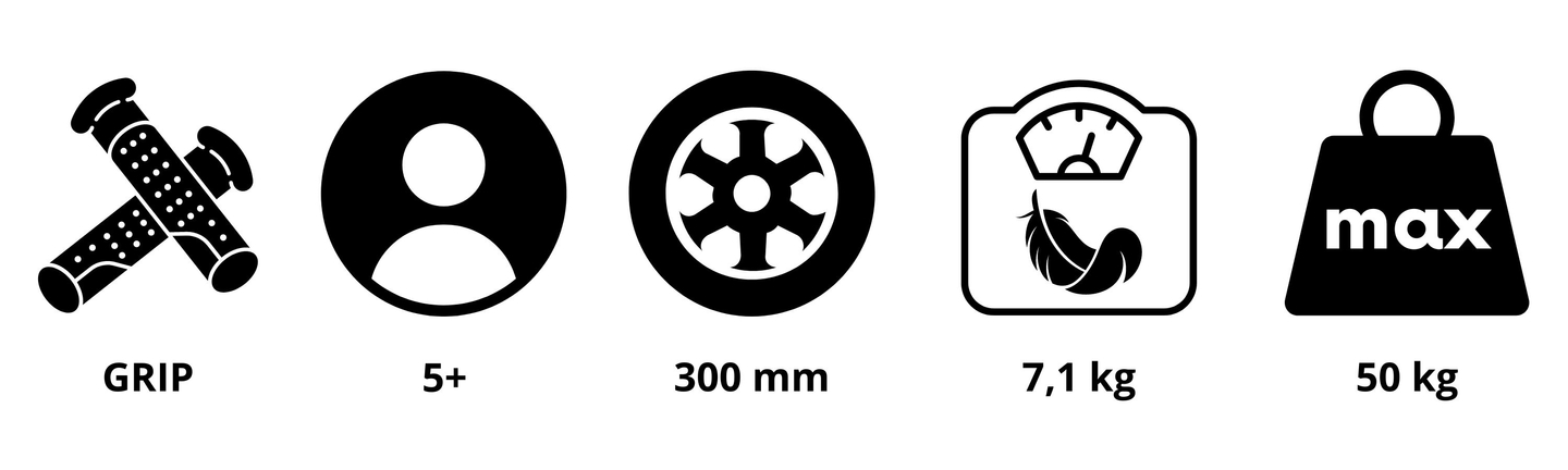 HyperMotion VIVA 12 scooter (30 cm pumpede hjul) - Hvid