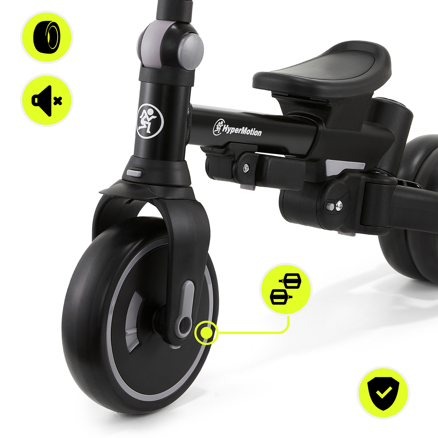 8-i-1 multifunktionel trehjulet cykel TOBI FOREST - grå