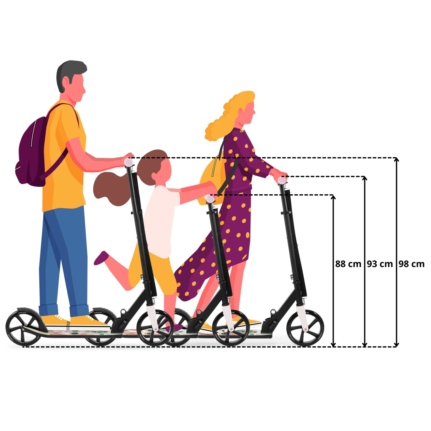 Tohjulet cityscooter VIBE Pink HyperMotion - 100 kg