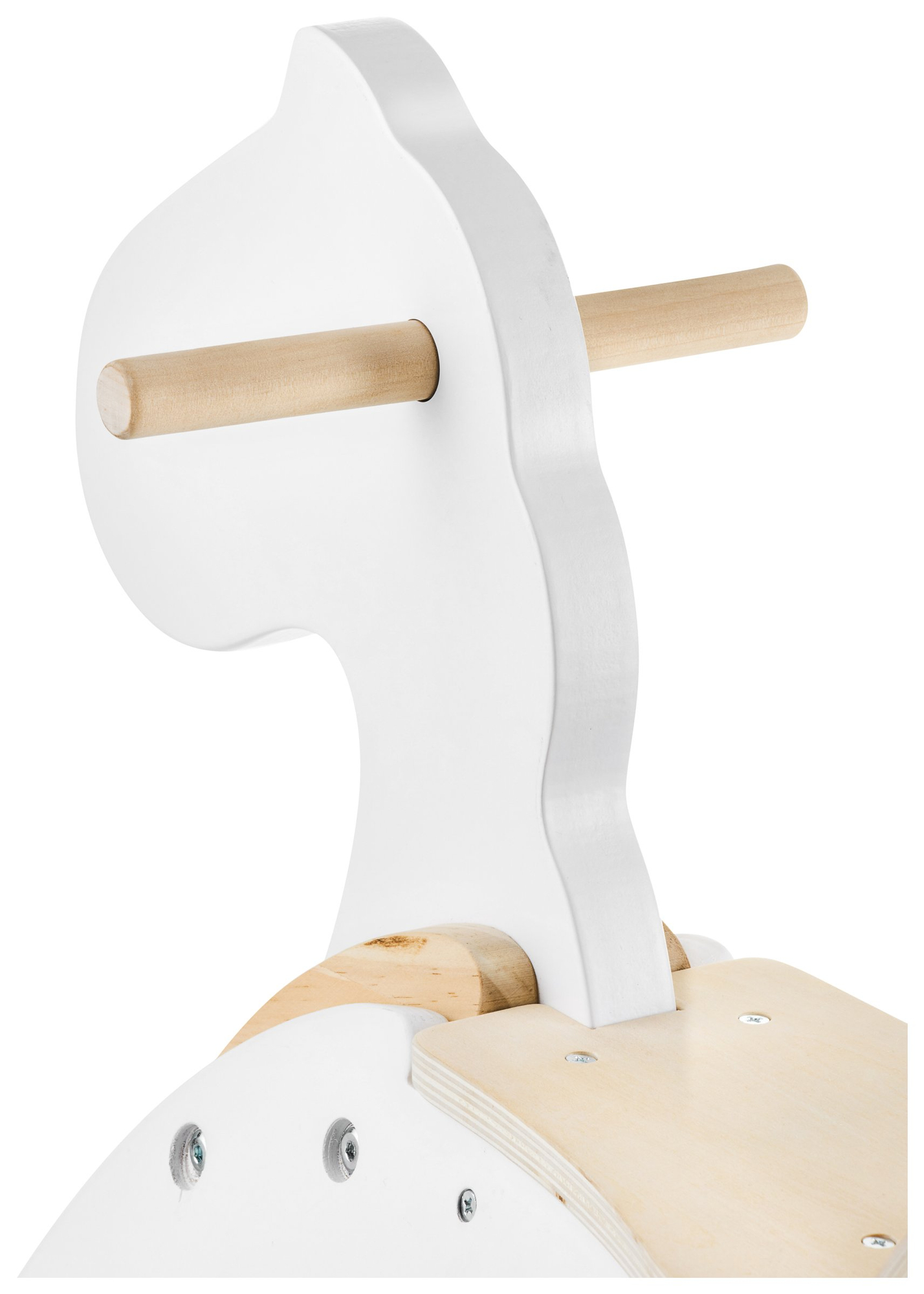 Gyngehest i træ - hvid - fra 12 måneder.