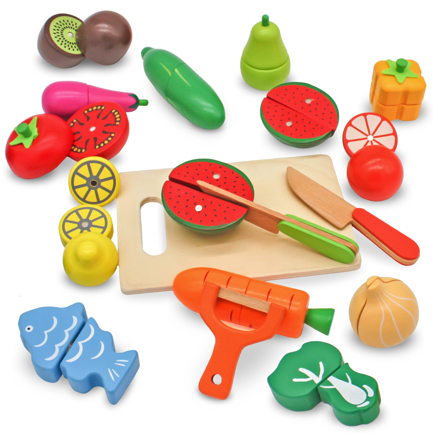 Træfrugter og grøntsager til udskæring