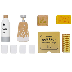 Rengøringssæt i træ til børn - 10 dele