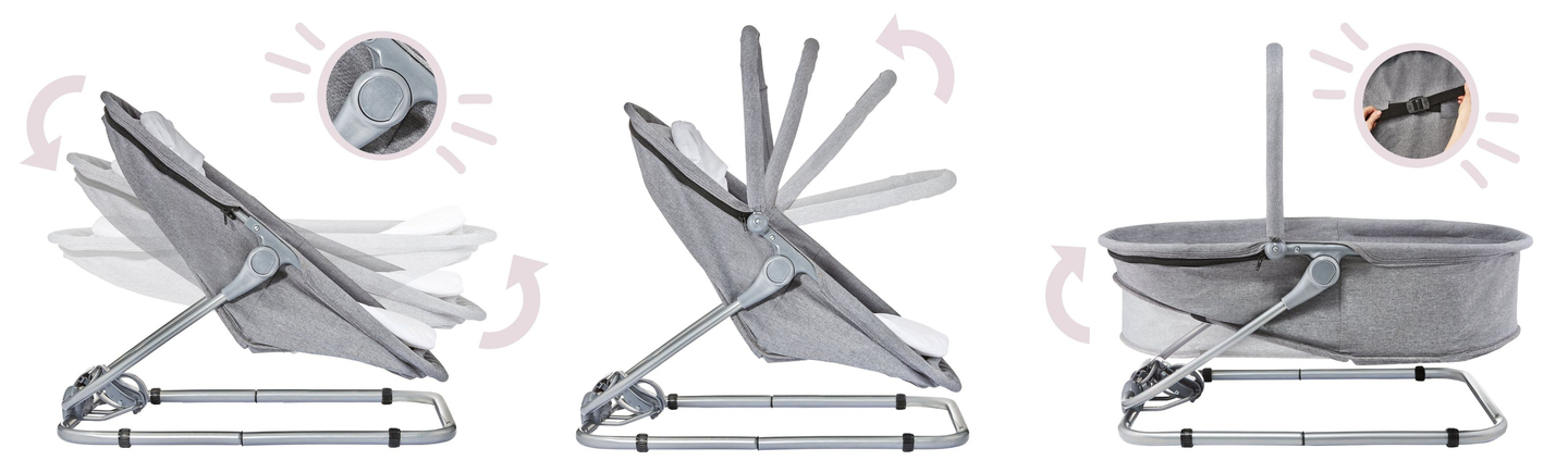 Liggestol + flydesæde + barneseng 3 i 1 - Moby-System MILA