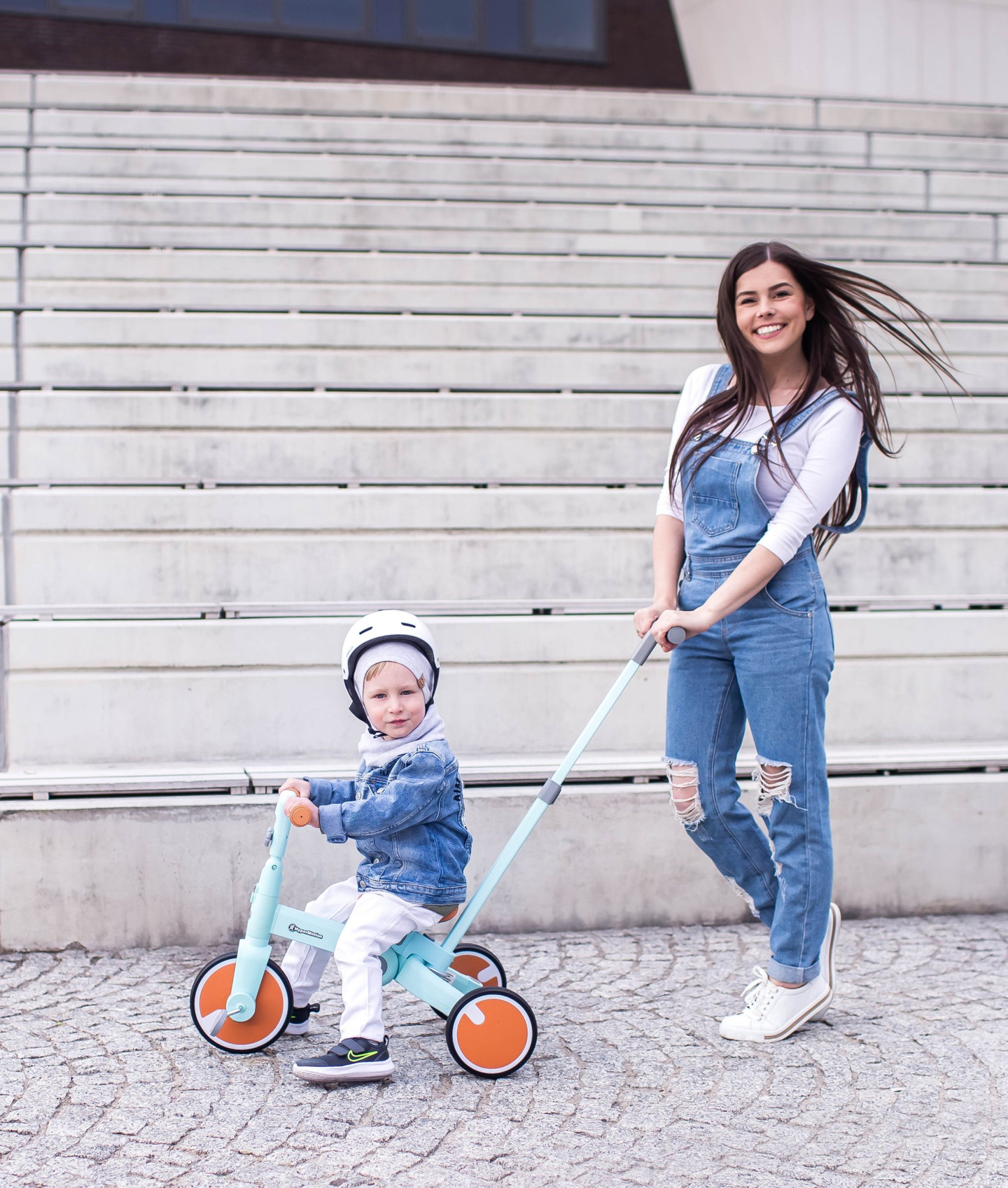 Trehjulet cykel, crosscykel, barnevogn til børn - 5 i 1 fra HyperMotion