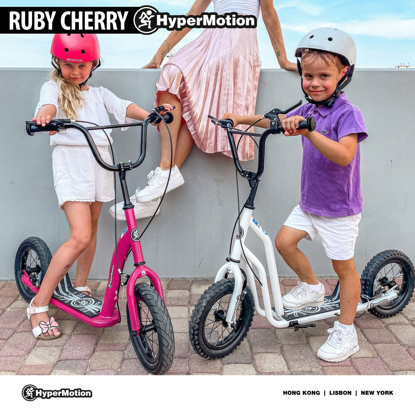 HyperMotion RUBY 12 scooter (30 cm oppustelige hjul) - fuchsia/magenta
