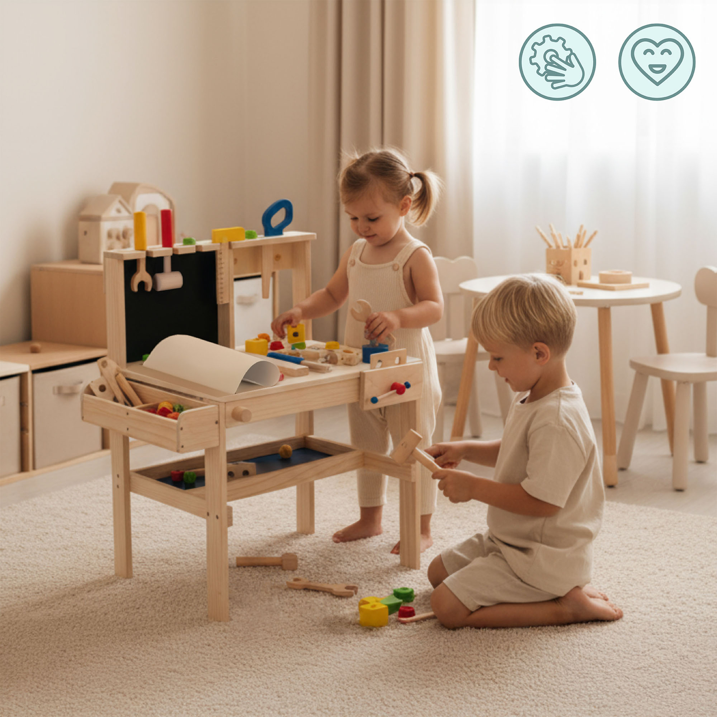 DIY-sæt af træ XXL - 75 dele