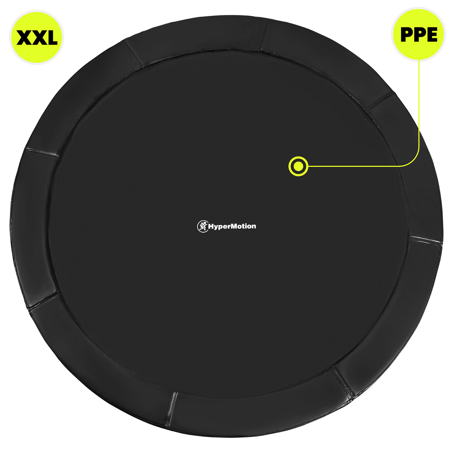 XXL havetrampolin til børn HyperMotion - 366 cm 12FT - med stige og indvendigt net - til hjem og have - 150 kg max.