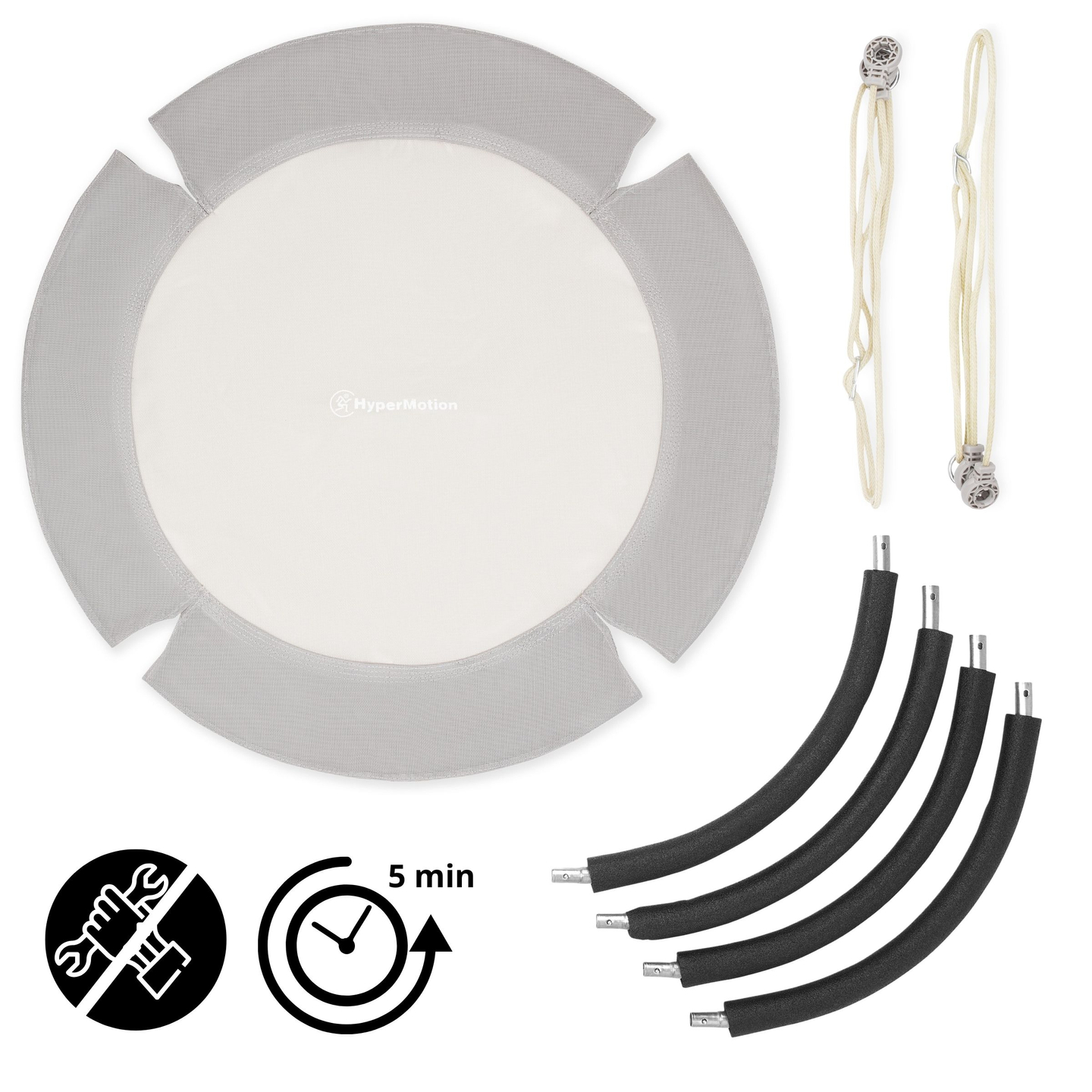 HyperMotion storkerede-gynge - 100 cm i diameter, grå farve