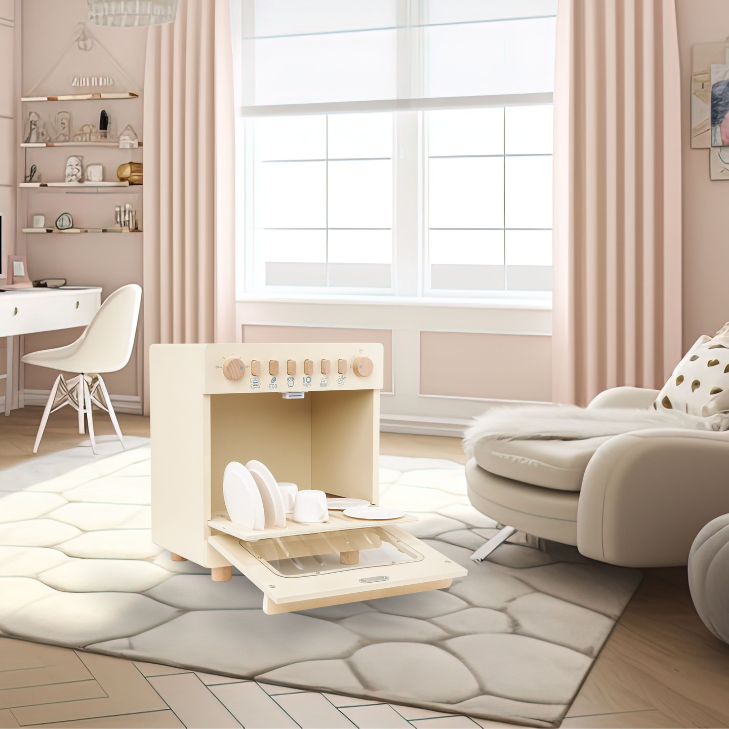 Træopvaskemaskine med tilbehør