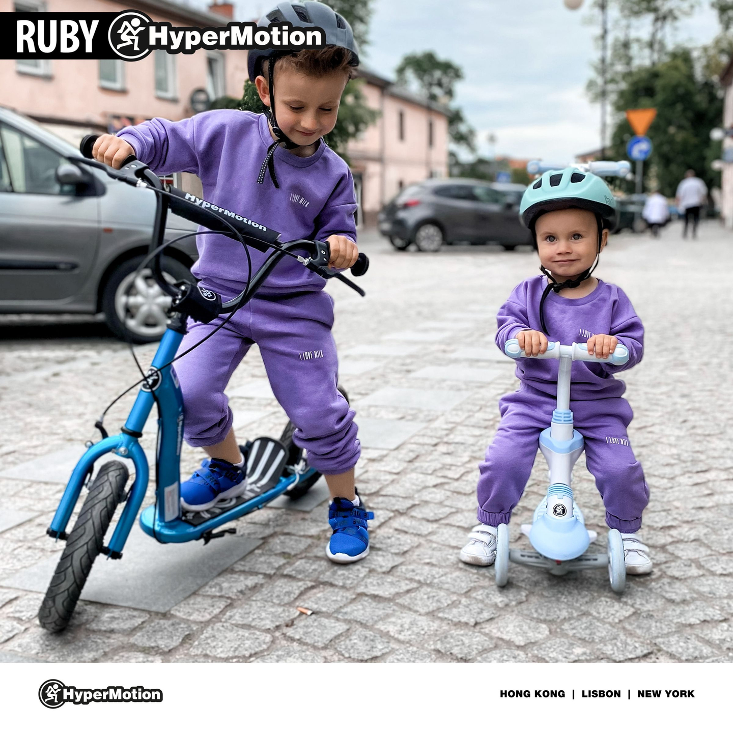HyperMotion RUBY 12 scooter (30 cm oppustelige hjul) - Blå
