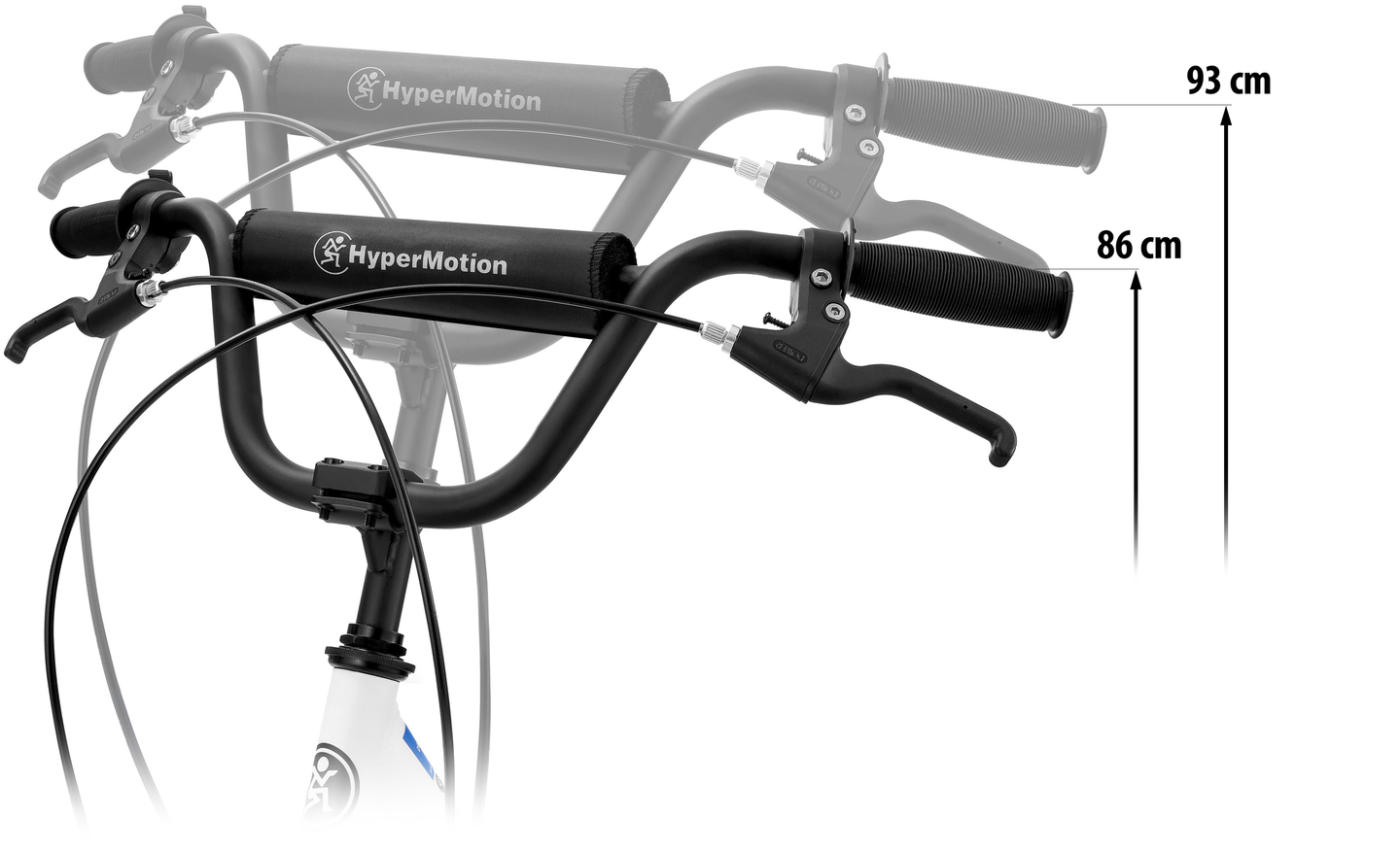 HyperMotion RIVA byscooter med oppustelige hjul på 50 cm og 40 cm