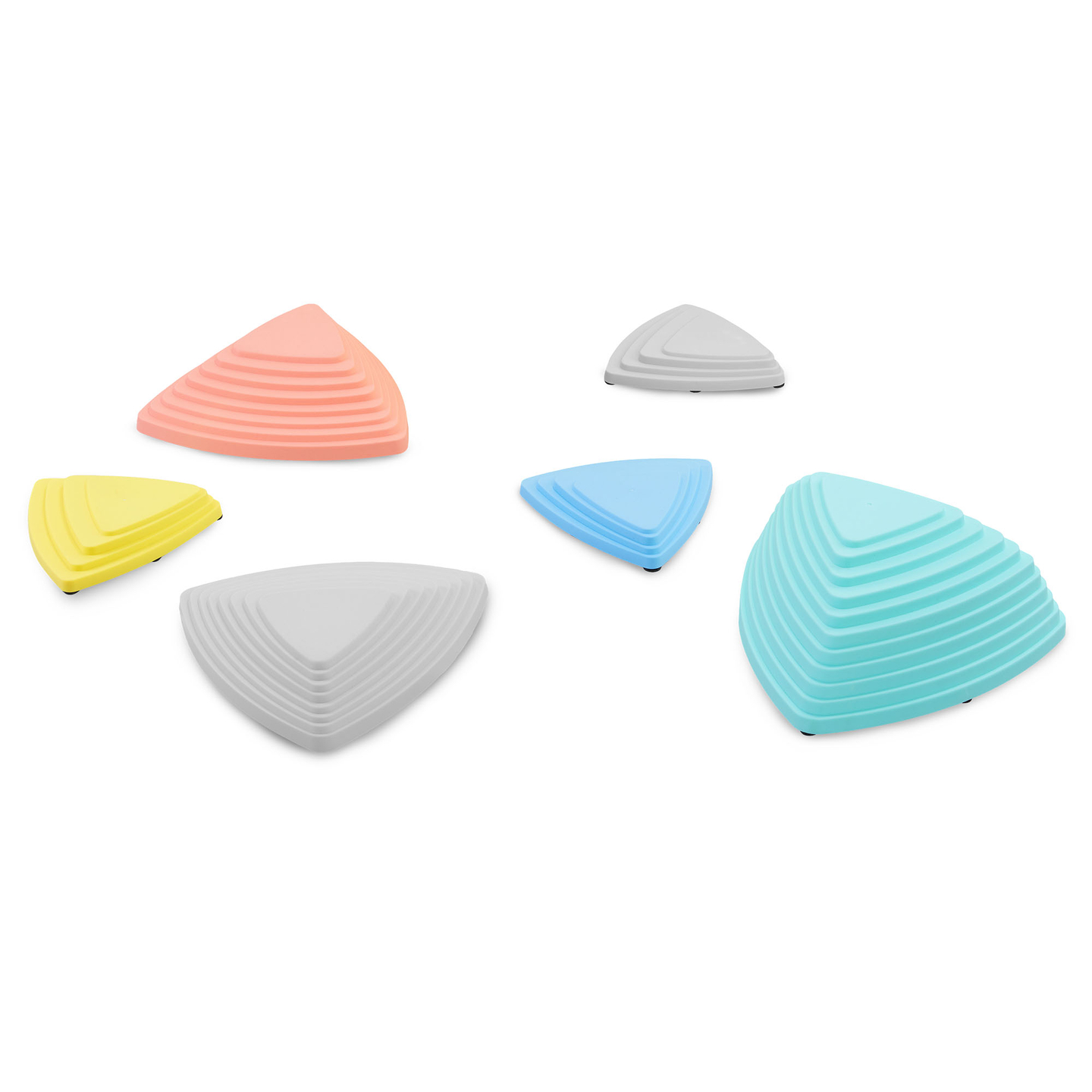 Farverige balancesten - 6 stk