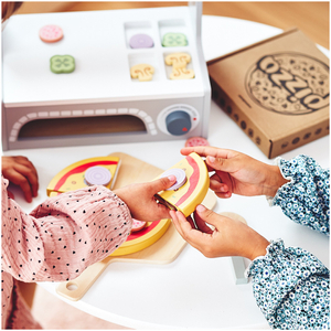 Pizzabagesæt i træ