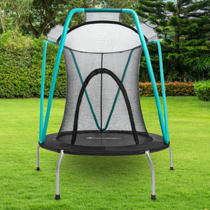 Mint trampolin 137cm med beskyttelsesnet - til børn 3-8 år - til hjem og have