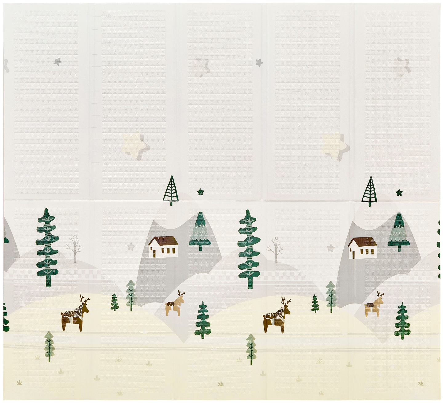 Dobbeltsidet skummåtte XXL - sammenfoldelig 1 CM (bjerg og vej)