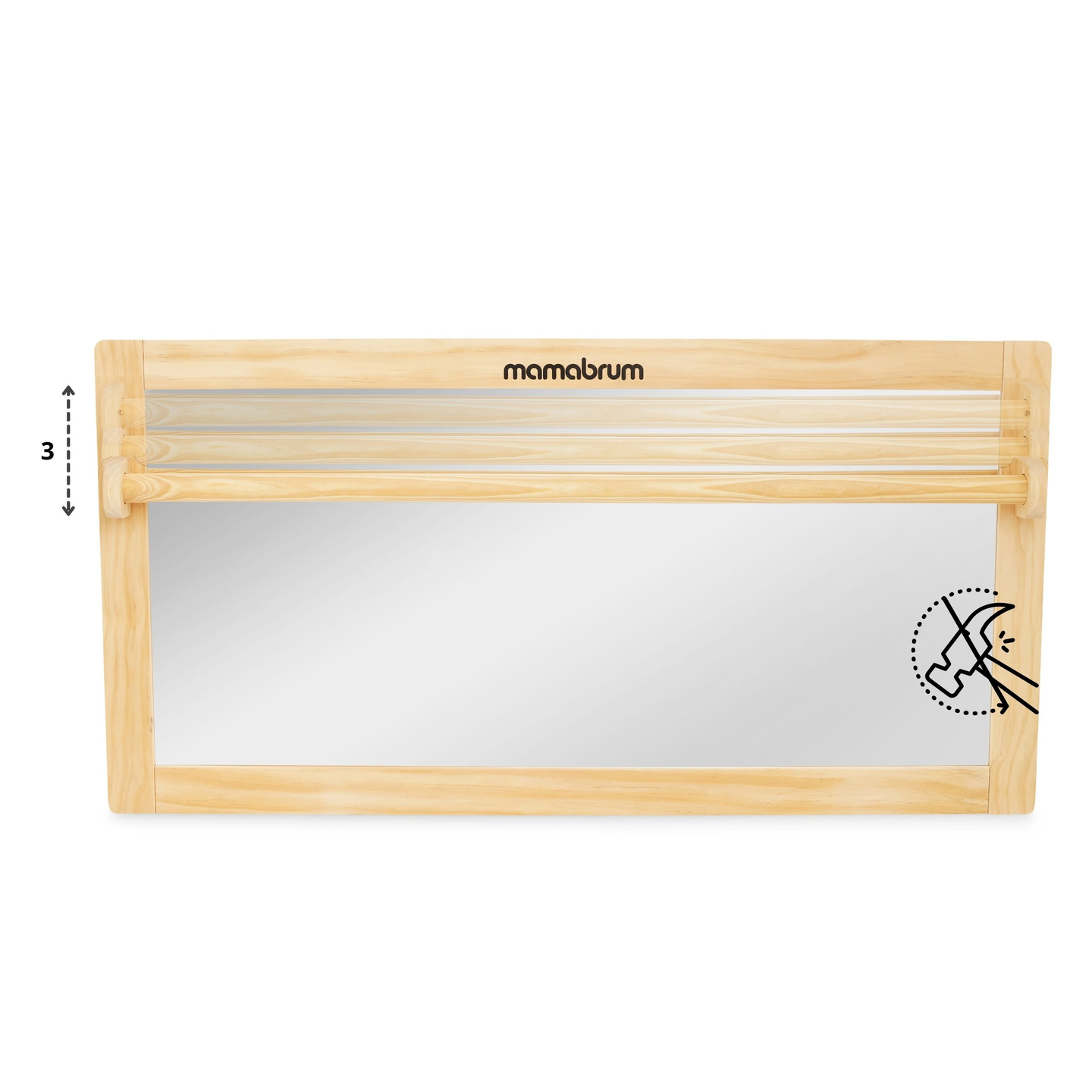 Babyspejl med justerbart håndtag - Montessori