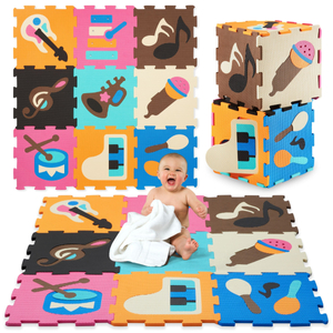 Pædagogisk puslespilsmåtte af skum 90 x 90 x 1 cm - EVA-skum - design: instrumenter