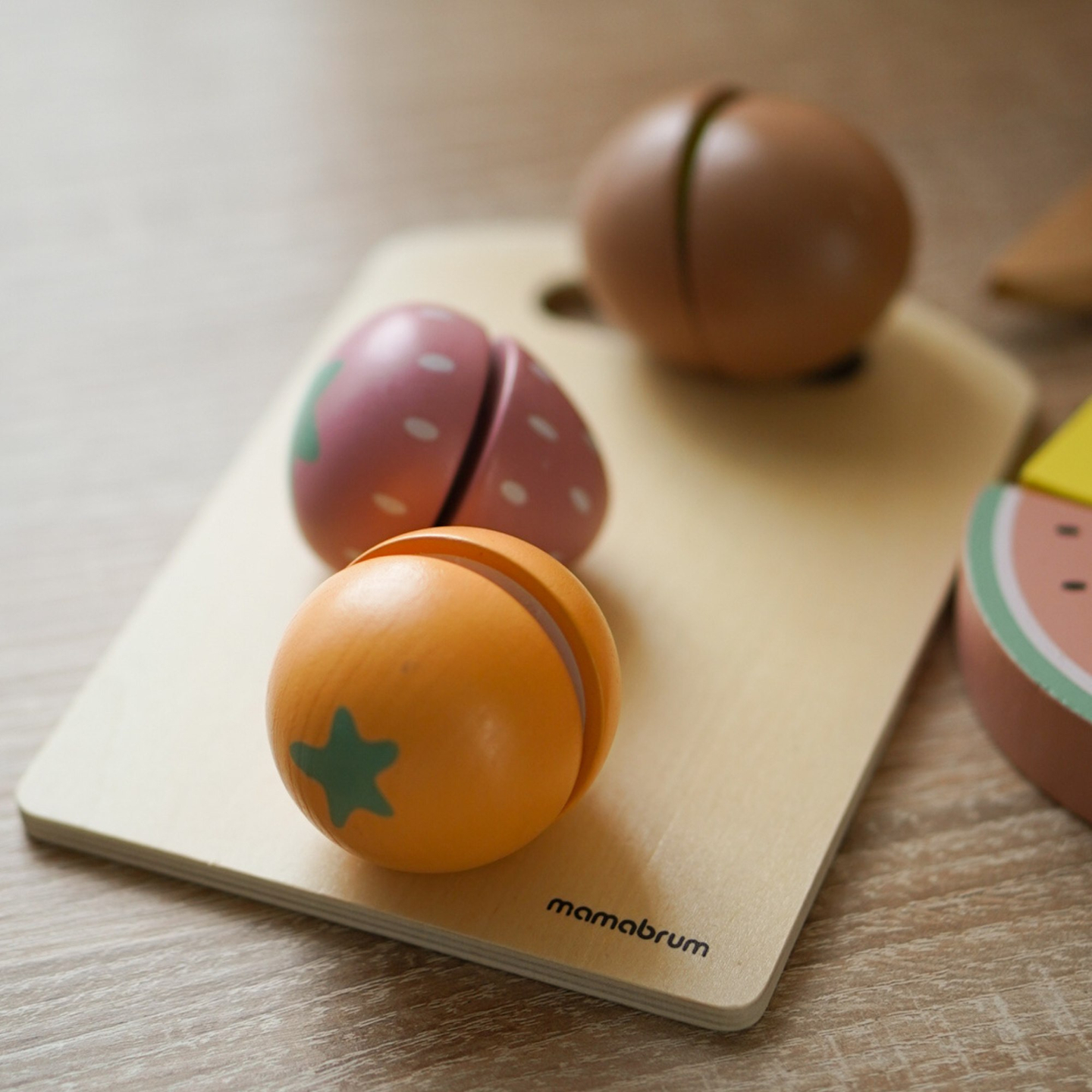 Skærefrugt i træ - sæt