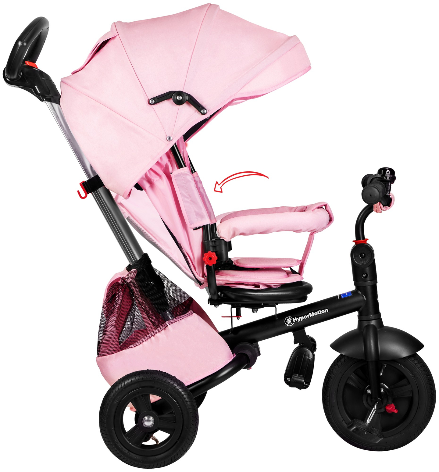 Tobi Velar trehjulet cykel + regnfolie - pink
