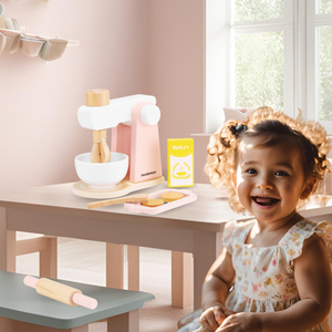 Dejmaskine i træ med tilbehør, til børn